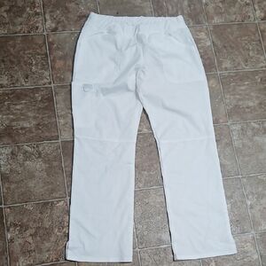 Cherokee Workwear Scrubs White Cargo Pants Size Medium